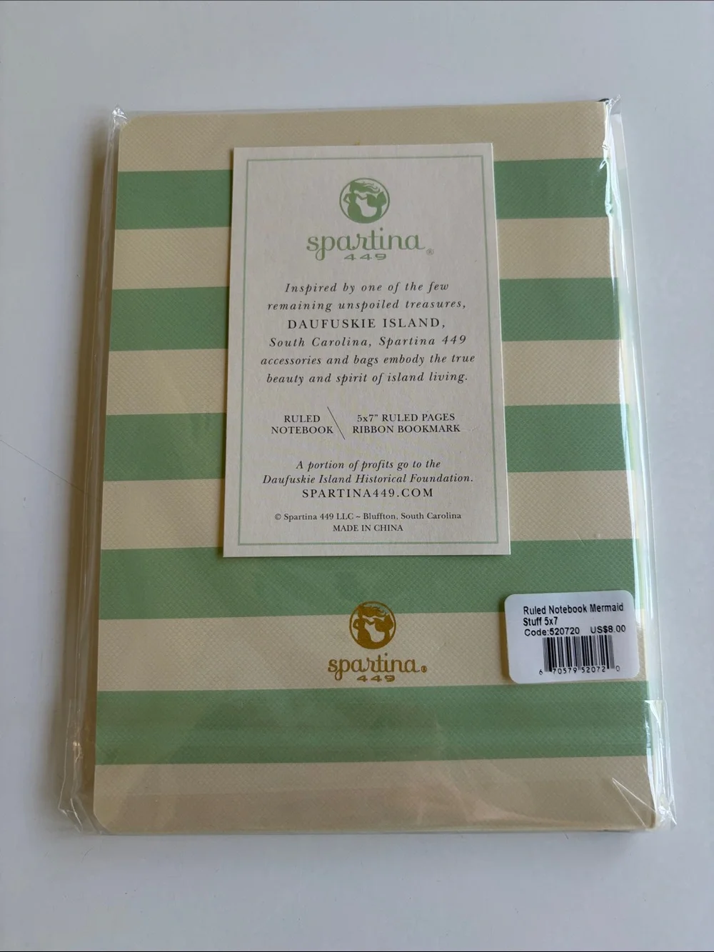 Spartina 449 Cream & Mint 'I Have Important Mermaid Stuff To Do' Notebook